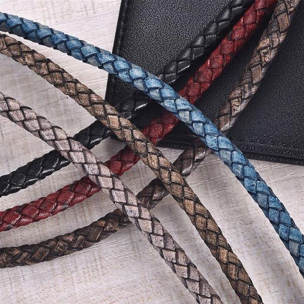 1m 6mm round black braided genuine leather strip cord string rope for bracelet necklace jewelry making 6 colors, Blue;slivery
1m 6mm round black braided genuine leather strip cord string rope for bracelet necklace jewelry making 6 colors, Blue;slivery