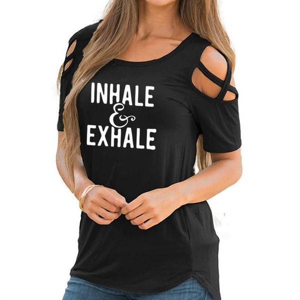 2019 New Fashion Bandage Off Shoulderinhale & Exhale Letter Print Letters Printt-Shirt For Women Harajuku Women Tops T-Shirt Female, White
2019 New Fashion Bandage Off Shoulderinhale & Exhale Letter Print Letters Printt-Shirt For Women Harajuku Women Tops T-Shirt Female, White