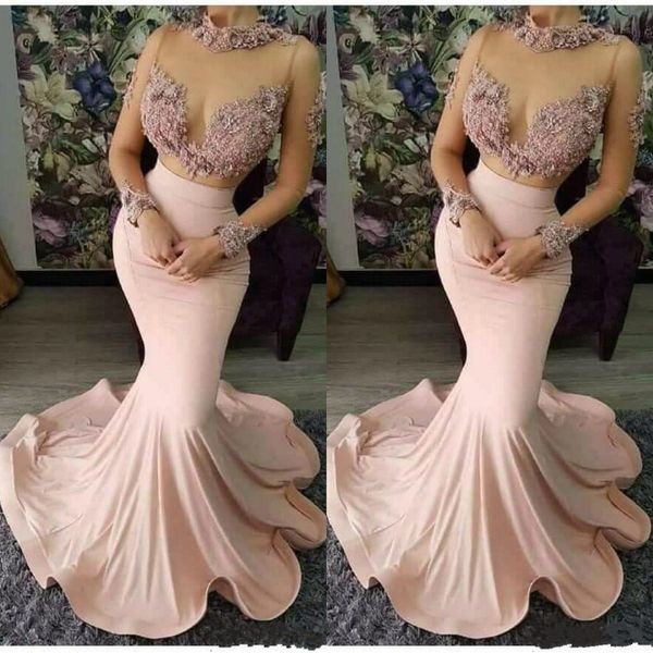 2019 evening dresses high neck long sleeves lace beaded prom gowns elastic satin formal party wear bridesmaid pageant dresses, Black;red
2019 evening dresses high neck long sleeves lace beaded prom gowns elastic satin formal party wear bridesmaid pageant dresses, Black;red