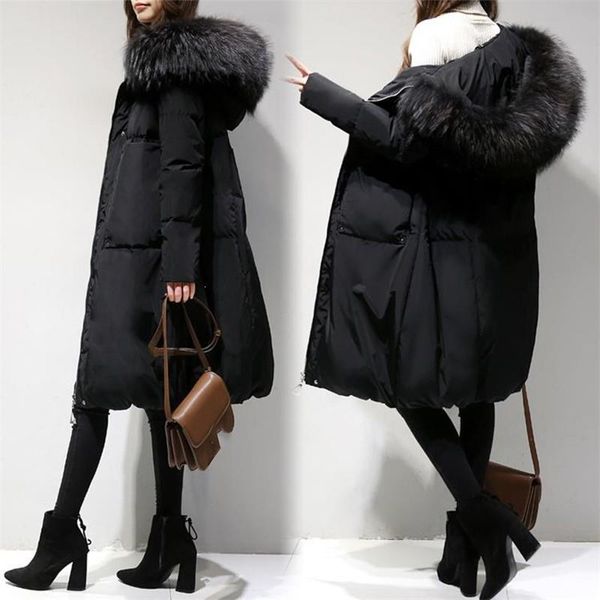 plus size winter women loose thick warm outwear female cotton coat faux fur collar hooded parkas, Black
plus size winter women loose thick warm outwear female cotton coat faux fur collar hooded parkas, Black