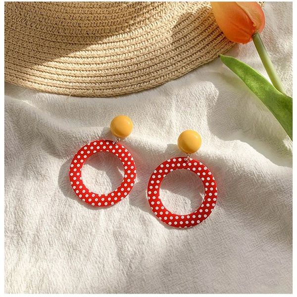 maxi korean retro red polka dot ring hitting ear studs for passionate and lively girls, Silver
maxi korean retro red polka dot ring hitting ear studs for passionate and lively girls, Silver