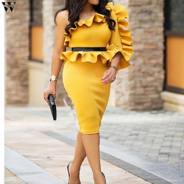 new xxl women plus size vintage ruffled one-shoulder irregular womens dress 2019 pencil dress jan24, Black;gray
new xxl women plus size vintage ruffled one-shoulder irregular womens dress 2019 pencil dress jan24, Black;gray
