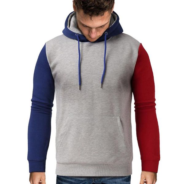 men's hooded pullovers color matching red patchwork casual autumn winter long sleeve sweatshirts loose sweatshirt ##4, Black
men's hooded pullovers color matching red patchwork casual autumn winter long sleeve sweatshirts loose sweatshirt ##4, Black