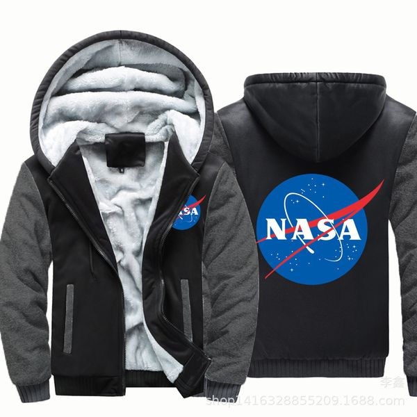 autumn and winter men's zipper hooded jacket europe and america thickening sportswear nasa sweater, Black
autumn and winter men's zipper hooded jacket europe and america thickening sportswear nasa sweater, Black
