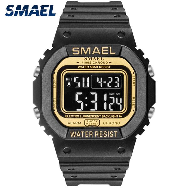 smael sport digital watches led mens watches waterproof wristwatch 1801 male clock relogio masculino watch, Slivery;brown
smael sport digital watches led mens watches waterproof wristwatch 1801 male clock relogio masculino watch, Slivery;brown