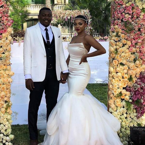 new arrival white jacket and black pants for wedding tuxedos one button classic fit groomsmen wear tailor men's clothing, Black;gray
new arrival white jacket and black pants for wedding tuxedos one button classic fit groomsmen wear tailor men's clothing, Black;gray