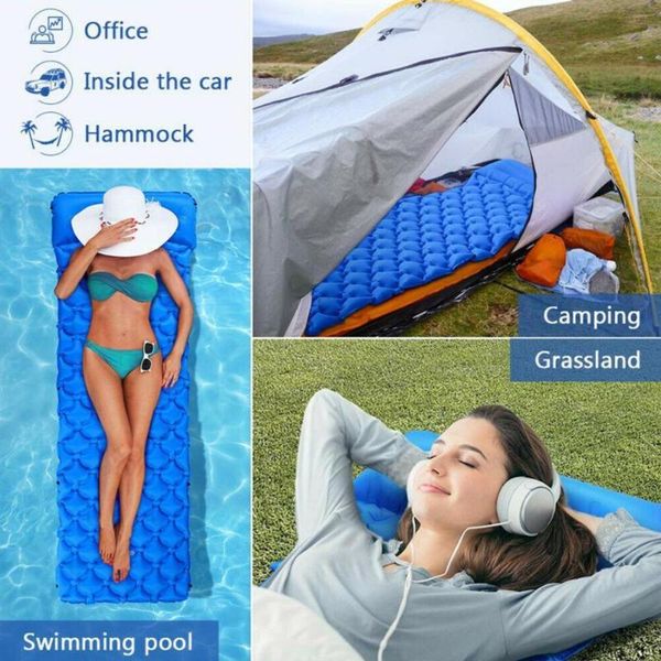 single inflatable portable sleeping pad pressing inflatable light sleeping cushion ultra camping outdoor pad with pillow c9u7
single inflatable portable sleeping pad pressing inflatable light sleeping cushion ultra camping outdoor pad with pillow c9u7
