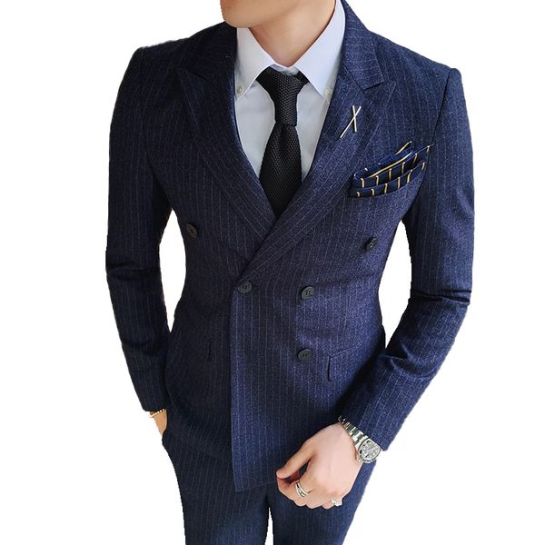 jacket + vest + pants ) brand boutique fashion striped mens formal business suit groom wedding dress 3 pcs set, White;black
jacket + vest + pants ) brand boutique fashion striped mens formal business suit groom wedding dress 3 pcs set, White;black
