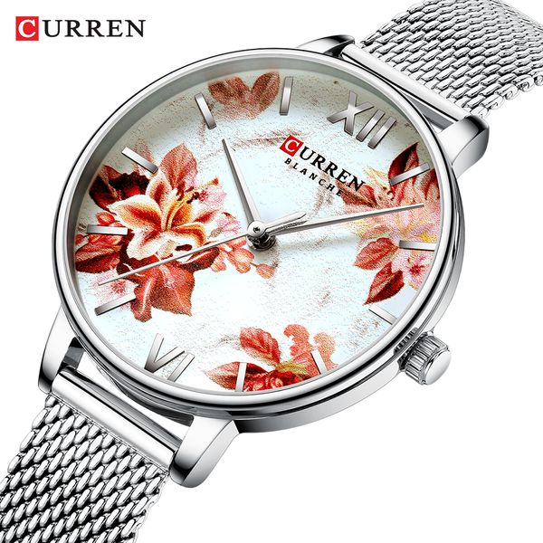 curren women watches lady fashion casual simple steel mesh strap wristwatch gift for girls, Slivery;brown
curren women watches lady fashion casual simple steel mesh strap wristwatch gift for girls, Slivery;brown