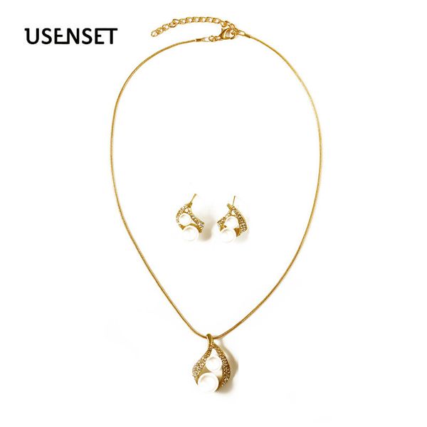 usenset brand new fashion white pearl necklace earrings simple and elegant personality women's jewelry set q02, Silver
usenset brand new fashion white pearl necklace earrings simple and elegant personality women's jewelry set q02, Silver