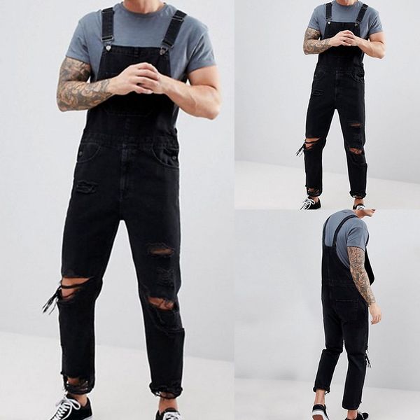 men long jeans overalls one piece full jeans jumpsuit black vogueripped straight suspenders button strap pantalon homme, Blue
men long jeans overalls one piece full jeans jumpsuit black vogueripped straight suspenders button strap pantalon homme, Blue