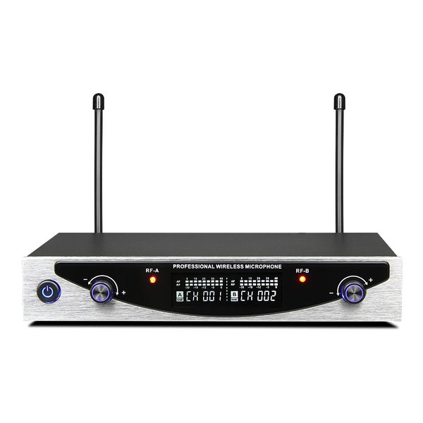 mu-899 uhf dual wireless microphone with lcd display for sound card studio recording tv box audio mixer computer speaker loudspeaker lecture
mu-899 uhf dual wireless microphone with lcd display for sound card studio recording tv box audio mixer computer speaker loudspeaker lecture