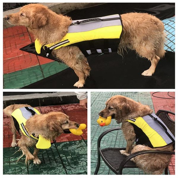 new yellow reflection flotation life jacket for dogs adjustable durable safety vest coat water proof nylon polyester pvc swimsuit apparel
new yellow reflection flotation life jacket for dogs adjustable durable safety vest coat water proof nylon polyester pvc swimsuit apparel