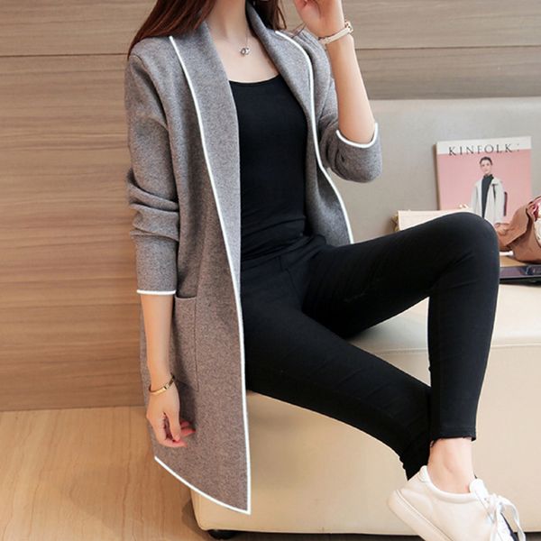 2019 plus size m-3xl women's long sleeve casual cardigan spring slim solid color pocket jumper coat jacket chaqueta mujer, Black;brown
2019 plus size m-3xl women's long sleeve casual cardigan spring slim solid color pocket jumper coat jacket chaqueta mujer, Black;brown