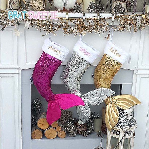 sparkly mermaid tail christmas stocking bags hanging socks holder new yea gift bag xmas party holiday decorations for home
sparkly mermaid tail christmas stocking bags hanging socks holder new yea gift bag xmas party holiday decorations for home