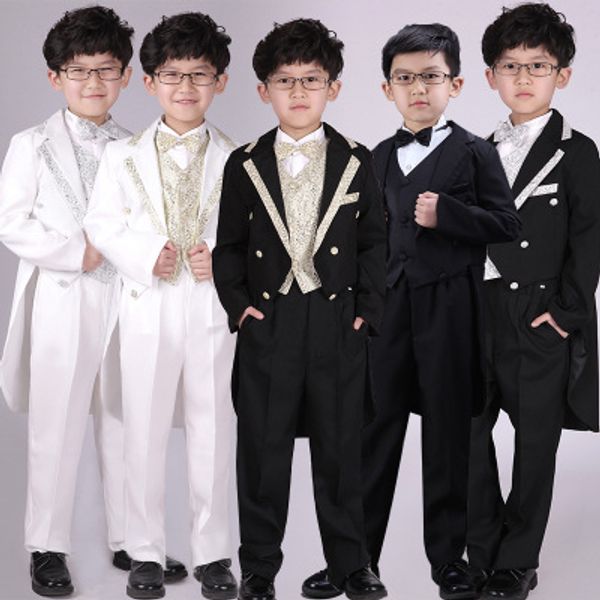 in stock white black boys formal wear suit 5 pieces coat pants bowtie shirt vest kids tuxedo flower boy formal dress suits
in stock white black boys formal wear suit 5 pieces coat pants bowtie shirt vest kids tuxedo flower boy formal dress suits
