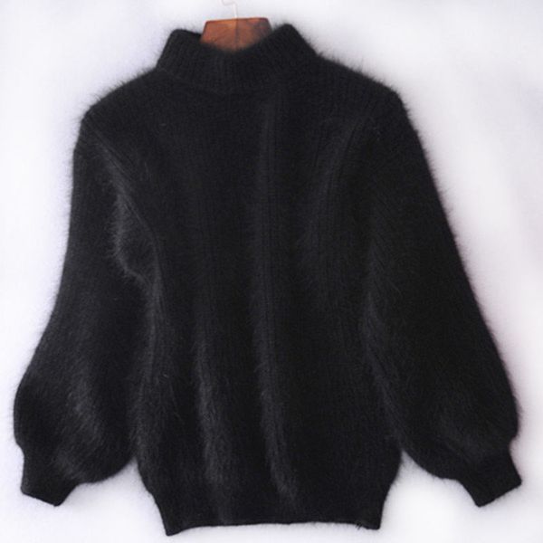 2018 winter new fashion thickened warm turtleneck mohair female sweater lantern sleeve casual solid color slim simple pullover, White;black
2018 winter new fashion thickened warm turtleneck mohair female sweater lantern sleeve casual solid color slim simple pullover, White;black