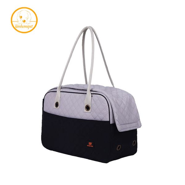 

fashion collection style 2 tone quilted soft sided travel dog and cat pet carrier tote hand bag pet cat dog hiking backpack pa10