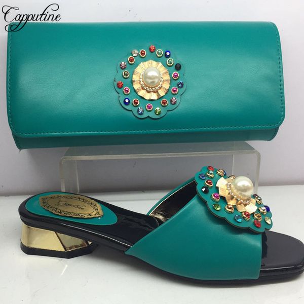 capputine new fashion pu female pumps shoes with bag set african style slipper shoes and bag for party uesage size 37-42 bl235c, Black
capputine new fashion pu female pumps shoes with bag set african style slipper shoes and bag for party uesage size 37-42 bl235c, Black