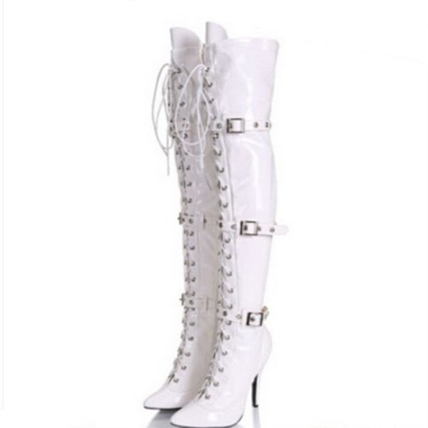 kolnoo ladies handmade real ps high heel boots pointy cross-strap lace-up night-club booties thigh-high boots fashion dress shoes d136, Black
kolnoo ladies handmade real ps high heel boots pointy cross-strap lace-up night-club booties thigh-high boots fashion dress shoes d136, Black