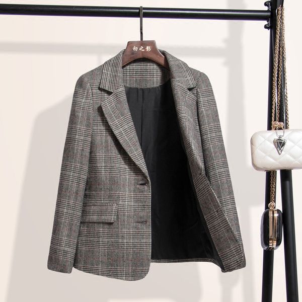 fashion women's plaid small suit jacket female 2019 wild casual korean version of the loose suit jacket straight ms, White;black
fashion women's plaid small suit jacket female 2019 wild casual korean version of the loose suit jacket straight ms, White;black