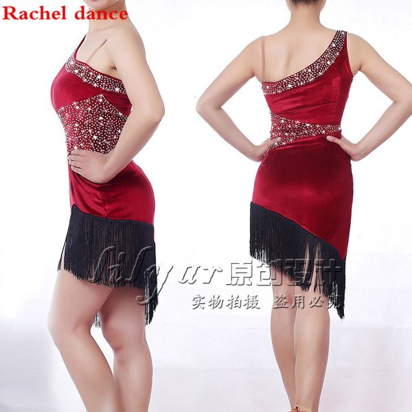 tassel latin dance dress women shoulder style salsa tango rumba flamengo ballroom stripe latin dance competition costumes, Black;red
tassel latin dance dress women shoulder style salsa tango rumba flamengo ballroom stripe latin dance competition costumes, Black;red