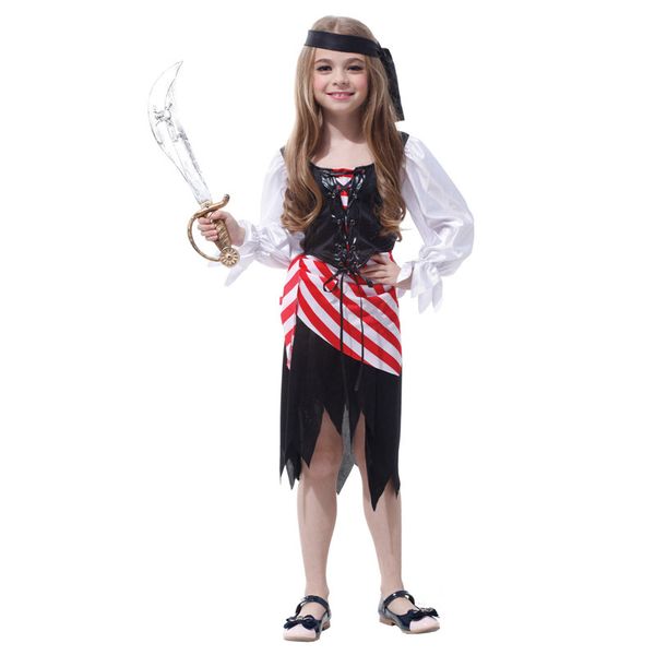 child kids stripe beauty little pirate buccaneer costume for girls halloween purim carnival mardi gras party fancy dress, Black;red
child kids stripe beauty little pirate buccaneer costume for girls halloween purim carnival mardi gras party fancy dress, Black;red