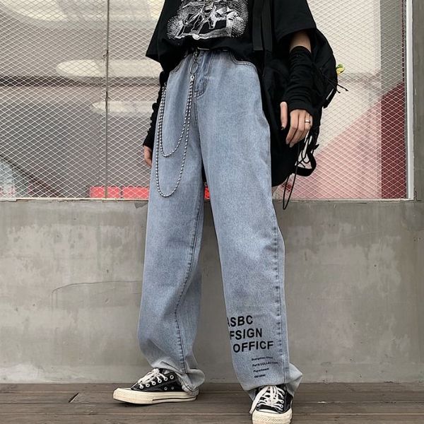 men's jeans ins light men cool graffiti print denim pants solid color fashion retro baggy hip hop style high street casual pant, Blue
men's jeans ins light men cool graffiti print denim pants solid color fashion retro baggy hip hop style high street casual pant, Blue