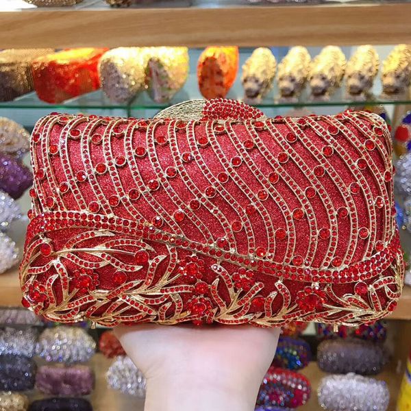 red rhinestone crystal women clutch handbags ladies gold metal purses hollow out female mini purse phone bag prom handbag
red rhinestone crystal women clutch handbags ladies gold metal purses hollow out female mini purse phone bag prom handbag