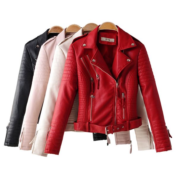 2019 new fashion women smooth motorcycle faux leather jackets ladies long sleeve autumn winter biker streetwear black coat
2019 new fashion women smooth motorcycle faux leather jackets ladies long sleeve autumn winter biker streetwear black coat