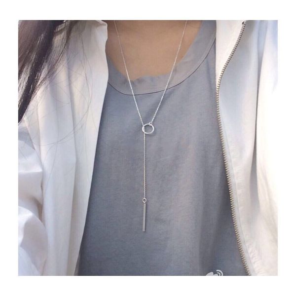 women's authentic 925 sterling silver open circle &straight lucky bar pendant "y" lariat sweater long necklace fine jewelry x
women's authentic 925 sterling silver open circle &straight lucky bar pendant "y" lariat sweater long necklace fine jewelry x