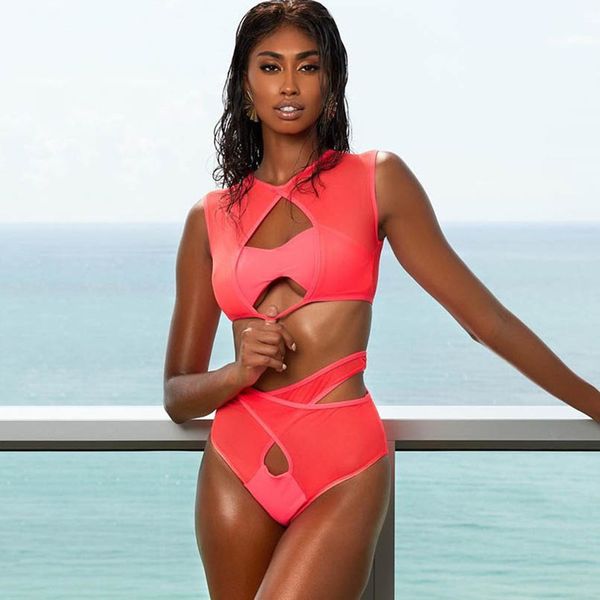 mesh bikini set high waist bathing suit see through swimwear women perspective swimsuit cut out bikini maillot de bain, White;black
mesh bikini set high waist bathing suit see through swimwear women perspective swimsuit cut out bikini maillot de bain, White;black