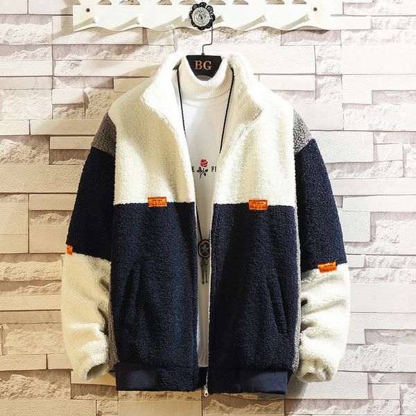 2019 autumn & winter new arrival plus size color matching imitation lamb cotton coat jacket casual stand collar ing, Black
2019 autumn & winter new arrival plus size color matching imitation lamb cotton coat jacket casual stand collar ing, Black