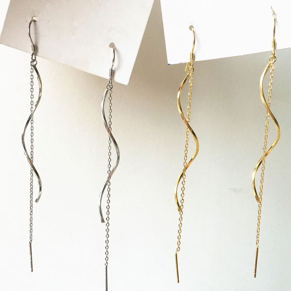 south korea immortal long tassels wave hanging earrings women's normcore style simple smart earrings elegant students ear rings, Silver
south korea immortal long tassels wave hanging earrings women's normcore style simple smart earrings elegant students ear rings, Silver