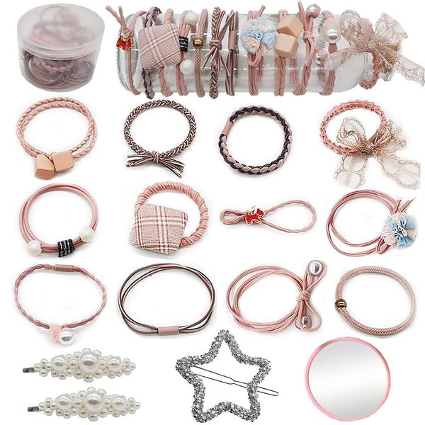 16pcs/set hair rope south korea headdress pearl hairpinstretch ornaments female girl rubber band headwear horse tail rope with makeup mirr, Pink
16pcs/set hair rope south korea headdress pearl hairpinstretch ornaments female girl rubber band headwear horse tail rope with makeup mirr, Pink