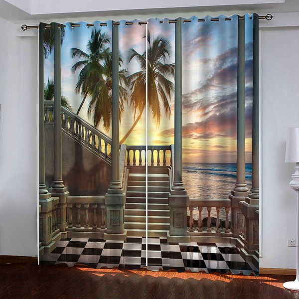 3d curtains sea view from the front of the room 3d blackout window curtains for living room bedroom decoration drapes curtain
3d curtains sea view from the front of the room 3d blackout window curtains for living room bedroom decoration drapes curtain