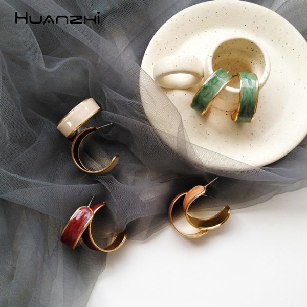 huanzhi vintage colorful enamel simple geometric c shape trendy personality alloy hoop earrings for woman girls party jewelry, Golden;silver
huanzhi vintage colorful enamel simple geometric c shape trendy personality alloy hoop earrings for woman girls party jewelry, Golden;silver