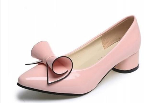 women's shoes in spring and autumn middle coarse heel pointed end bowknot@1015, Black
women's shoes in spring and autumn middle coarse heel pointed end bowknot@1015, Black