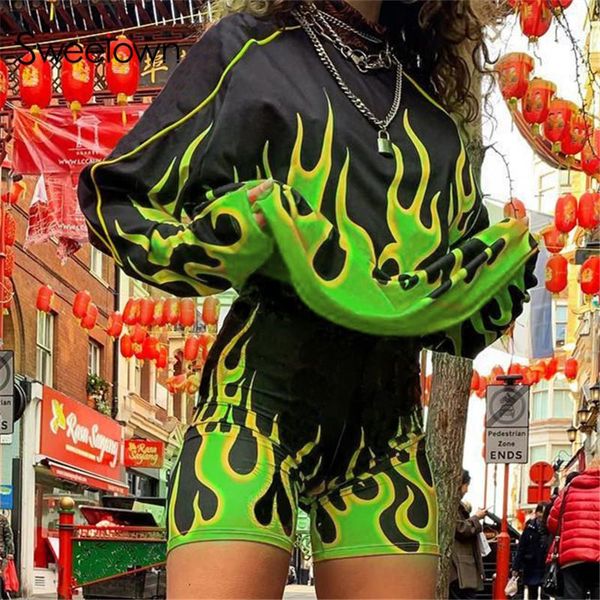 flaming fire print two piece set biker shorts set casual and shorts activewear tracksuit women workout club outfits, Gray
flaming fire print two piece set biker shorts set casual and shorts activewear tracksuit women workout club outfits, Gray