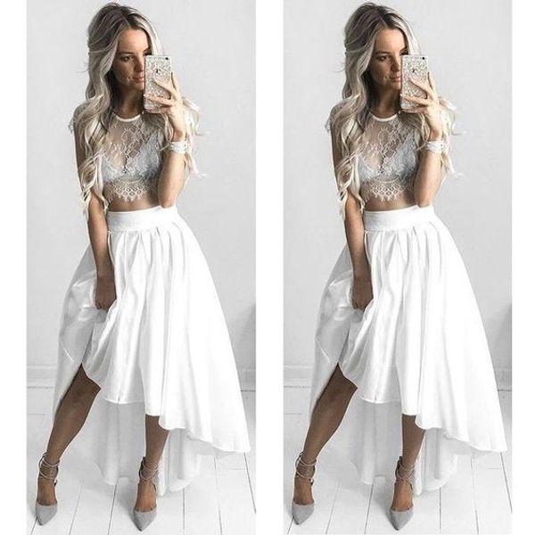 asymmetrical two pieces wedding dresses beach a line halter lace ruched new wedding dress bridal gowns vestidos de novia, White
asymmetrical two pieces wedding dresses beach a line halter lace ruched new wedding dress bridal gowns vestidos de novia, White