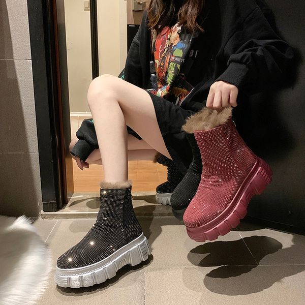 woman flat boots round toe brand women's shoes lace up winter footwear booties ladies boots-women crystal low mid calf fashion, Black
woman flat boots round toe brand women's shoes lace up winter footwear booties ladies boots-women crystal low mid calf fashion, Black