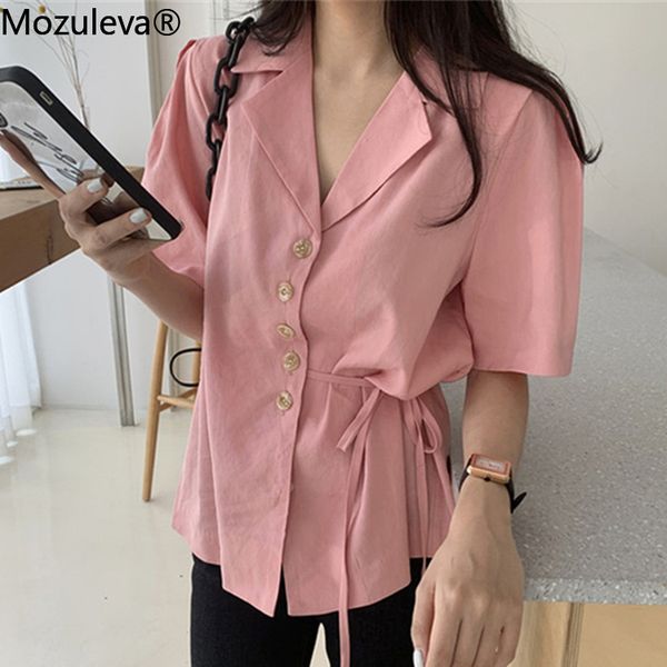 mozuleva new 2020 women summer blouses shirts fashionable single breasted casual lace up irregular split back pink shirts, White
mozuleva new 2020 women summer blouses shirts fashionable single breasted casual lace up irregular split back pink shirts, White