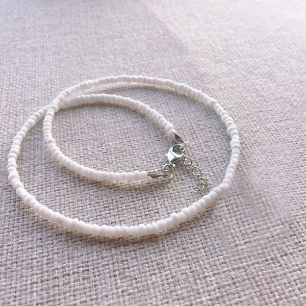 simple necklace european and american jewelry retro simple white rice short necklace ladies jewelry gift 20h, Silver
simple necklace european and american jewelry retro simple white rice short necklace ladies jewelry gift 20h, Silver