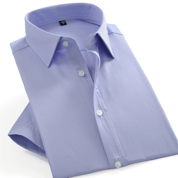 men's summer short sleeve solid twill basic dress shirts formal male business standard-fit casual blouse work office shirt, White;black
men's summer short sleeve solid twill basic dress shirts formal male business standard-fit casual blouse work office shirt, White;black