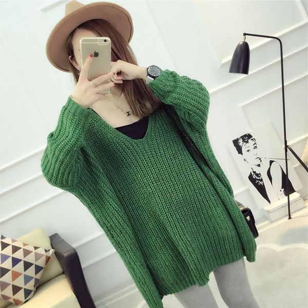 2020 plus size fashion women sweater dress autumn winter loose v-neck knitted long sweater solid casual female pullovers a132, White;black
2020 plus size fashion women sweater dress autumn winter loose v-neck knitted long sweater solid casual female pullovers a132, White;black
