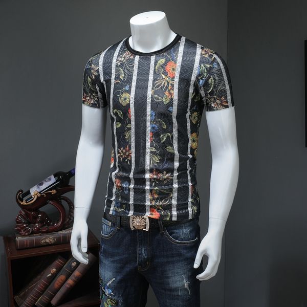 2019 summer men's short-sleeved digital printing t-shirt round neck fashion slim tyrannosaurus print t-shirt tide brand men's clot, White;black
2019 summer men's short-sleeved digital printing t-shirt round neck fashion slim tyrannosaurus print t-shirt tide brand men's clot, White;black
