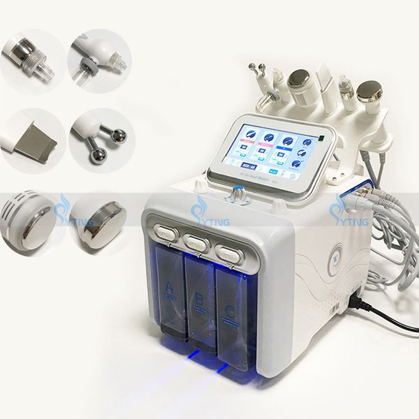 

6 в 1 Hydra Facial Machine RF Омоложение кожи Микродермабразия Hydro Dermabrasion Удаление морщин Hydraf