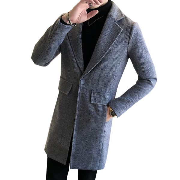 2019new product fashion male high-grade cashmere pure color long woolen cloth coat men's comfortable breathe y trench coats, Black
2019new product fashion male high-grade cashmere pure color long woolen cloth coat men's comfortable breathe y trench coats, Black