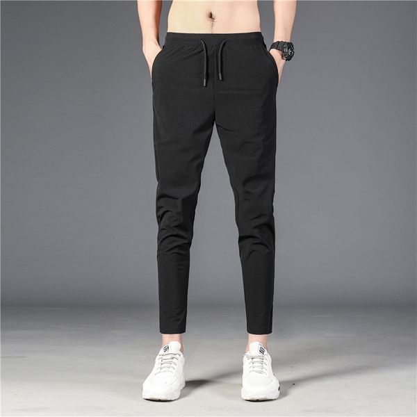 men's pants 2021 casual slim simple solid color small feet thin trousers breathable drying, Black
men's pants 2021 casual slim simple solid color small feet thin trousers breathable drying, Black