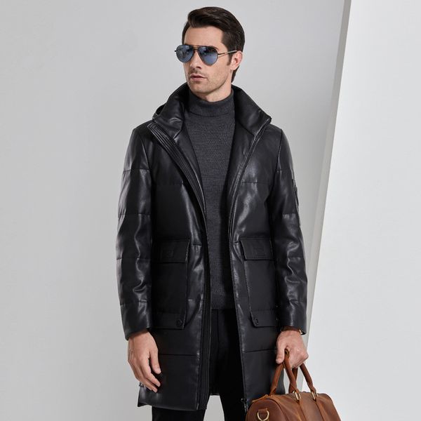 leather down jacket mens winter feather coats long down parkas hoodies casual overcoat warm thick outerwear snow wear plus size, Black
leather down jacket mens winter feather coats long down parkas hoodies casual overcoat warm thick outerwear snow wear plus size, Black